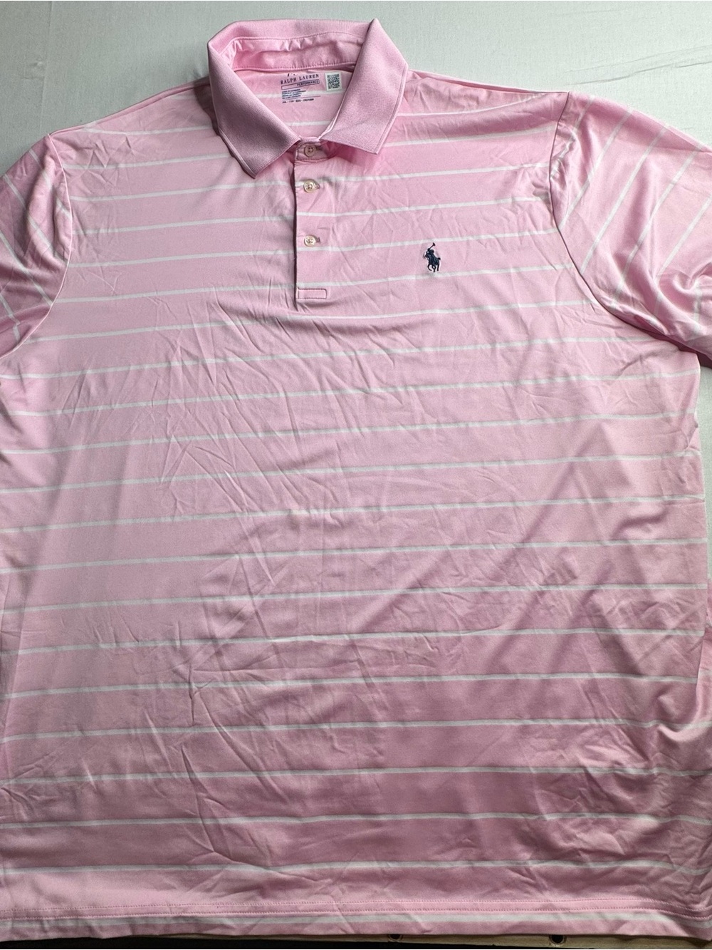 Polo by Ralph Lauren Pink & White Striped Polo Shirt